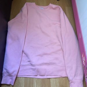 Pink Crewneck. Plain nothing on it. Perfect for embroidering